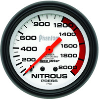 Auto Meter Gauge Phantom Nitrous Pressure 2 5/8 in. 2000psi Mechanical Each AMT-5828