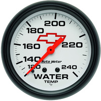 Auto Meter Gauge Bowtie White Water Temperature 2 5/8 in. 120-240 Degrees F Mechanical GM Each AMT-5832-00406