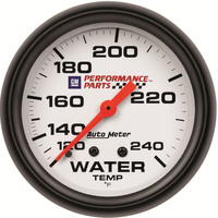 Auto Meter Gauge Water Temperature 2 5/8 in. 120-240 Degrees F Mechanical GM Performance White Each AMT-5832-00407