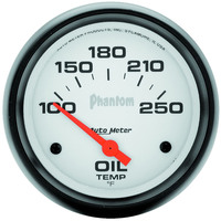 Auto Meter Gauge Phantom Oil Temperature 2 5/8 in. 100-250 Degrees F Electrical Analog Each AMT-5847