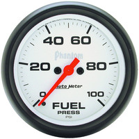 Auto Meter Gauge Phantom Fuel Pressure 2 5/8 in. 100psi Digital Stepper Motor Analog Each AMT-5863