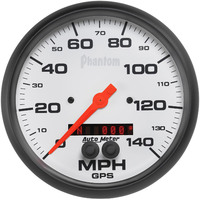 Auto Meter Gauge Phantom Speedometer 5 in. 140mph GPS Analog Each AMT-5881