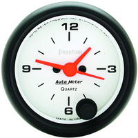 Auto Meter Gauge Analog Phantom Clock 2 5/8 in. 12hr Analog Each AMT-5885