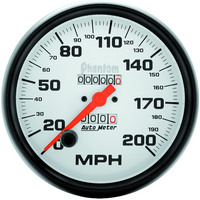 Auto Meter Gauge Phantom Speedometer 5 in. 200mph Mechanical Analog Each AMT-5896