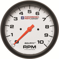 Auto Meter Gauge Tachometer 5 in. 0-10K RPM In-Dash GM Performance White Each AMT-5898-00407