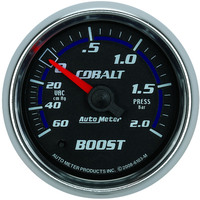 Auto Meter Gauge Cobalt Vacuum/Boost 2 1/16 in. 60CMHG-2.0BAR Mechanical Each AMT-6103M