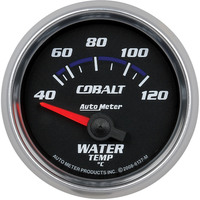 Auto Meter Gauge Cobalt Water Temperature 2 1/16 in. 40-120 Degrees C Electrical Each AMT-6137M