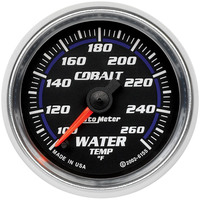 Auto Meter Gauge Cobalt Water Temperature 2 1/16 in. 100-260 Degrees F Digital Stepper Motor Analog Each AMT-6155