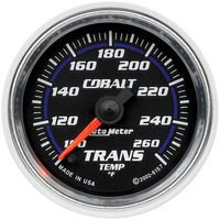 Auto Meter Gauge Cobalt Transmission Temperature 2 1/16 in. 100-260 Degrees F Digital Stepper Motor Analog Each AMT-6157