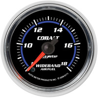 Auto Meter Gauge Cobalt AIR/FUEL RATIO-WIDEBAND ANALOG 2 1/16 in. 8:1-18:1 Stepper Motor  AMT-6171