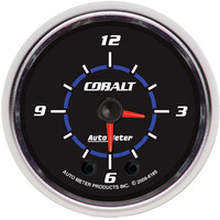 Auto Meter Gauge Analog Cobalt Clock 2 1/16 in. 12hr Each AMT-6185