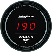 Auto Meter Gauge Sport-Comp Transmission Temperature 2 1/16 in. 340 Degrees F Digital Black Dial w/ Red LED Digital Each AMT-6349