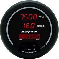 Auto Meter Gauge Sport-Comp Tachometer / Speedometer 3 3 / 8 in. 260mph / 260kmh / 0-10K RPM Progra AMT-6387