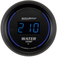 Auto Meter Gauge Water Temperature 2 1/16 in. 340 Degrees F Digital Black Dial w/ Blue LED Digital Each AMT-6937