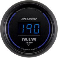 Auto Meter Gauge Transmission Temperature 2 1/16 in. 340 Degrees F Digital Black Dial w/ Blue LED Digital Each AMT-6949