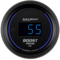 Auto Meter Gauge Boost 2 1/16 in. 60psi Digital Black Dial w/ Blue LED Digital Each AMT-6970