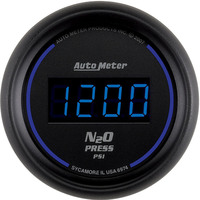 Auto Meter Gauge Nitrous Pressure 2 1/16 in. 1600psi Digital Black Dial w/ Blue LED Digital Each AMT-6974