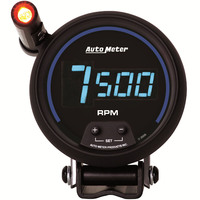 Auto Meter Gauge Tachometer 3 3/4 in. 0-10K RPM Pedestal w/ Quick-Lite Digital Black w/ Blue LED Digital Each AMT-6999