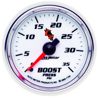 Auto Meter Gauge C2 Boost 2 1/16 in. 35psi Mechanical Analog Each AMT-7104