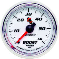 Auto Meter Gauge C2 Boost 2 1/16 in. 60psi Mechanical Each AMT-7105