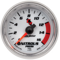 Auto Meter Gauge C2 Nitrous Pressure 2 1/16 in. 1600psi Digital Stepper Motor Each AMT-7174