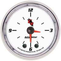 Auto Meter Gauge Analog C2 Clock 2 1/16 in. 12hr Each AMT-7185