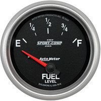 Auto Meter Gauge Sport-Comp II Fuel Level 2 5/8 in. 240-33 Ohms Electrical Each AMT-7616