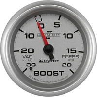 Auto Meter Gauge Ultra-Lite II Vacuum/Boost 2 5/8 in. 30 in. Hg/20psi Mechanical Analog Each AMT-7701