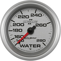 Auto Meter Gauge Ultra-Lite II Water Temperature 2 5/8 in. 140-280 Degrees F Mechanical Analog Each AMT-7731