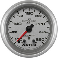 Auto Meter Gauge Ultra-Lite II Water Temperature 2 5/8 in. 260 Degrees F Stepper Motor w/ Peak & Warn Analog Each AMT-7755