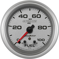 Auto Meter Gauge Ultra-Lite II Fuel Pressure 2 5/8 in. 100psi Stepper Motor w/ Peak & Warn Analog Each AMT-7763