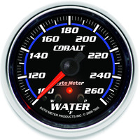 Auto Meter Gauge Cobalt Water Temperature 2 5/8 in. 260 Degrees F Stepper Motor w/ Peak & Warn Analog Each AMT-7955