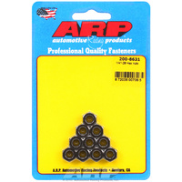 ARP Hex Nut With Flange Chrome Moly 1/4" UNF Thread x 7/16" Socket 10-Pack ARP 200-8631