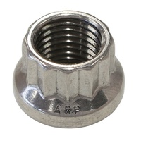 ARP 12-Point Nut Polished S/S 7/16" UNF Thread 1/2" Socket Single Nut 400-8303 ARP 400-8303