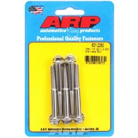 ARP 5-Pack Bolt Kit Hex Head S/S 1/4" UNC x 2.250" UHL 5/16" Socket Head ARP 621-2250