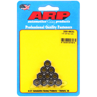 ARP Hex Nut With Flange Chrome Moly 1/4" UNF Thread x 7/16" Socket 10-Pack ARP-200-8631 ARP 200-8631