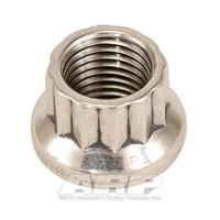 ARP 12-Point Nut Polished S/S 3/8" UNF Thread 7/16" Socket Single Nut 400-8302 ARP-400-8302 ARP 400-8302