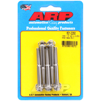 ARP 5-Pack Bolt Kit Hex Head S/S 1/4" UNC x 2.250" UHL 5/16" Socket Head ARP-621-2250 ARP 621-2250