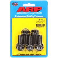 ARP 5-Pack Bolt Kit 12-Point Head Black 1/2" UNF x 1.000" UHL 9/16" Socket Head ARP-726-1000 ARP 726-1000