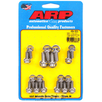 ARP Oil Pan Bolt Kit 12-Point Stainless Steel SB Chev V8 1-Piece Rubber Gasket ARP4341803 ARP 434-1803