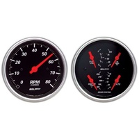 Auto Meter Designer Black 3-3/8 Gauge Kit AU1408