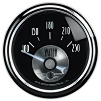 Auto Meter Prestige Series Black Diamond Water Temp Gauge 2-1/16" 100-250°F