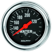 Auto Meter Traditional Chrome Series Water Temperature Gauge 2-1/16" 120-240°F