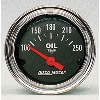 Auto Meter Traditional Chrome Series Oil Temperature Gauge 2-1/16" 100-250°F