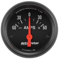 Auto Meter Z-Series Ammeter Gauge 2-1/16" Short Sweep Electric 60-0-60 amps