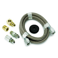 Auto Meter Tubing and Line Kit Braided Stainless Steel -4 AN Diameter 4ft. Long