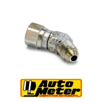 Auto Meter Elbow Fitting -4AN elbow fitting 45 deg. with swivel nut Steel AU3273