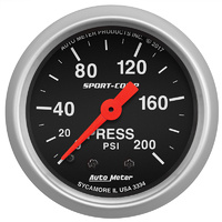 Auto Meter Sport-Comp Series Pressure Gauge2-1/16" Mechanical 0-200 PSI