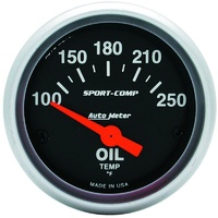 Auto Meter Sport-Comp Series Oil Temperature Gauge 2-1/16" Electric 100-250°F