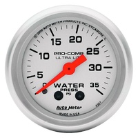 Auto Meter Ultra-Lite Series Water Pressure Gauge 2-1/16" Mechanical 0-35 psi